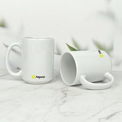 Nepest 330ML 11.2OZ White Ceramics Mug for Coffee/Tea/Water/Latte