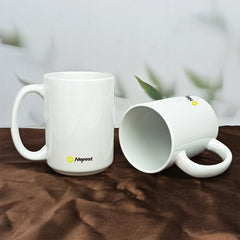 Nepest 330ML 11.2OZ White Ceramics Mug for Coffee/Tea/Water/Latte