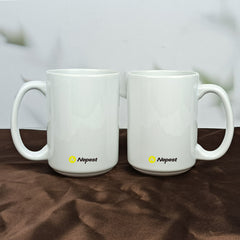 Nepest 330ML 11.2OZ White Ceramics Mug for Coffee/Tea/Water/Latte