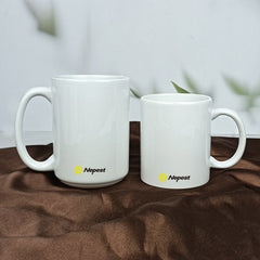 Nepest 330ML 11.2OZ White Ceramics Mug for Coffee/Tea/Water/Latte