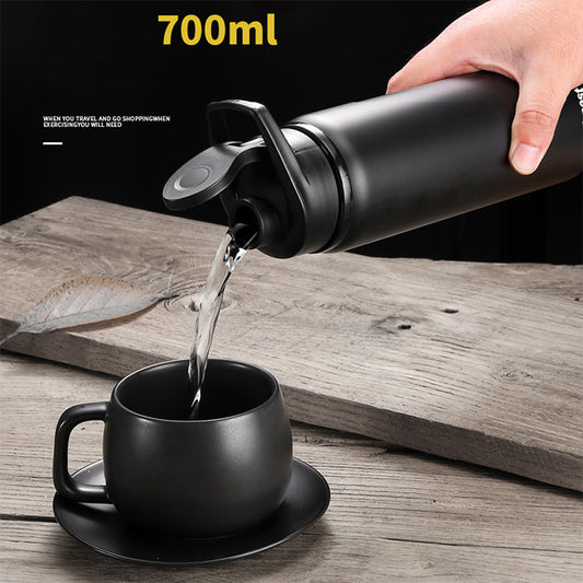 Nepest Stainless Steel Water Bottle Bicycle Water Bottle Outdoor Sports Bottle