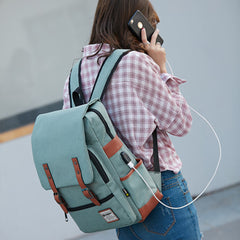 Nepest Vintage Laptop Backpack for Women Men Unisex College Bag