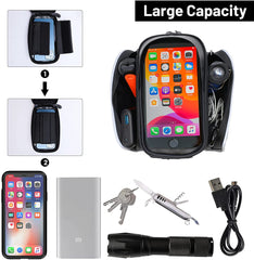 Nepest Bike Phone Bag Bicycle Front Frame Bag Waterproof Bike Handlebar Bag Bike Accessories for iPhone Below 6.5"
