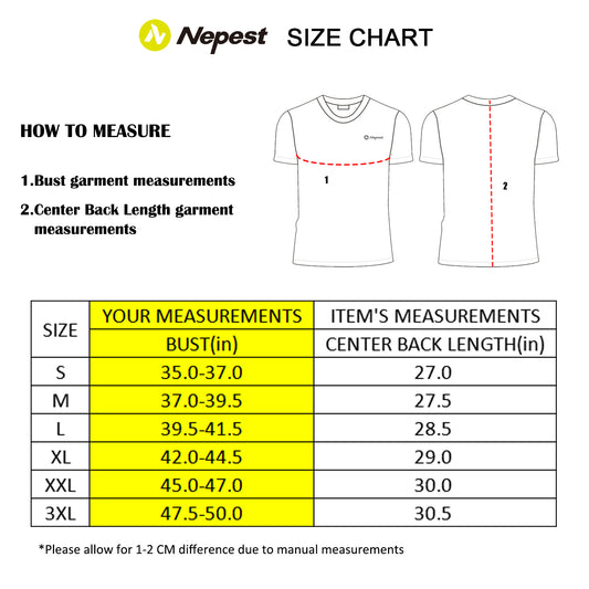 Nepest Men’s Quick Dry Short Sleeve T-Shirt Workout Running Shirts